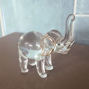 Glass Elephant Figurine